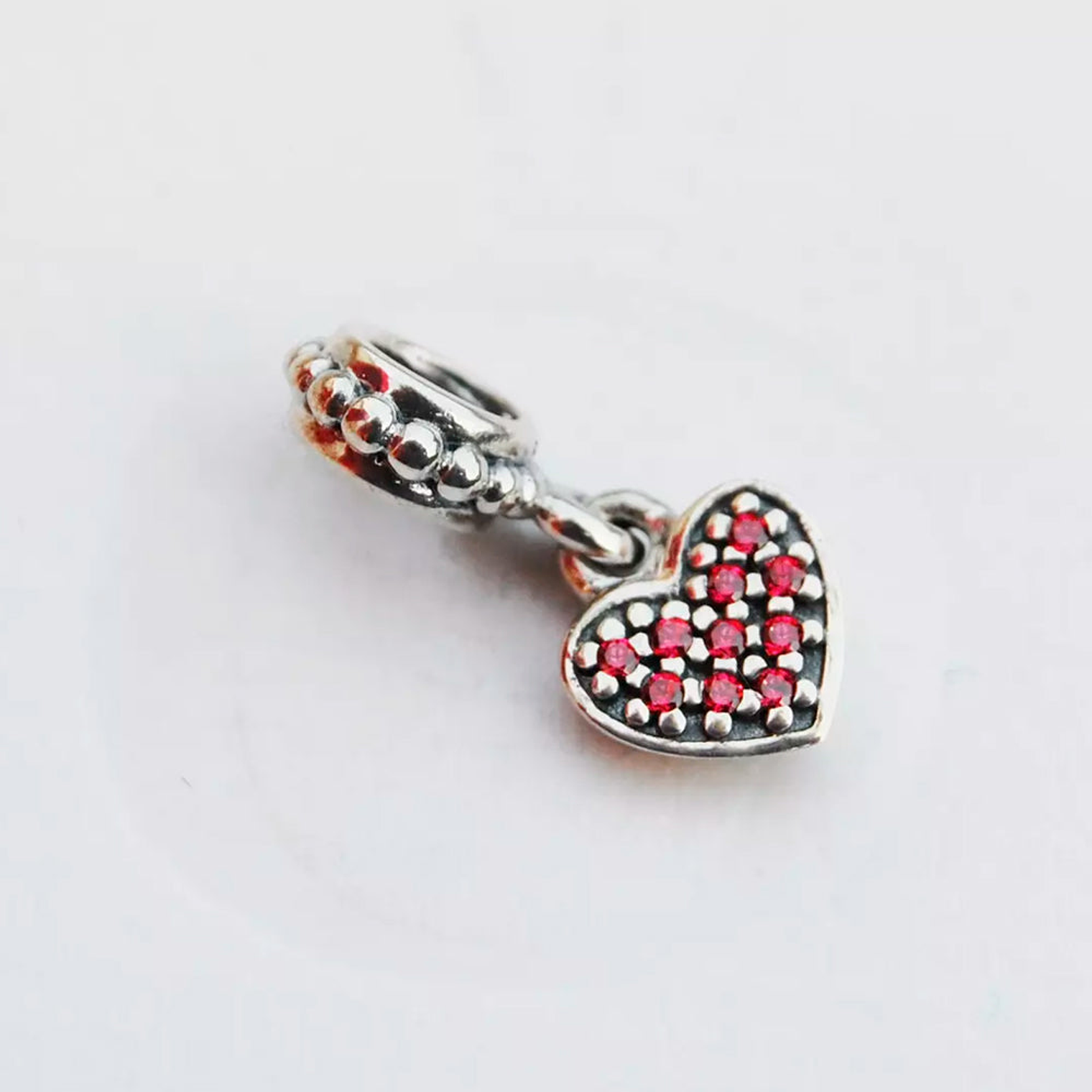 Charm Colgante Pandora Original para Mujer 791023CZR Pave Heart Sterling Plata s925 3