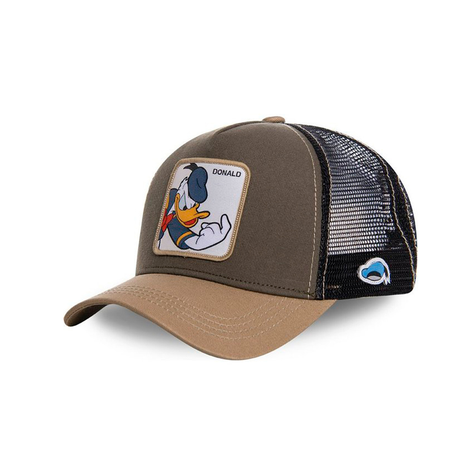 Gorra estilo Beisbol Snapback Malla Donald Beige y Negro 1