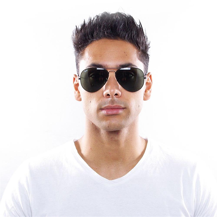 Lentes de Sol Ray Ban Aviador Gunmetal RB3025 W0879 Color Gris Talla 58mm 5