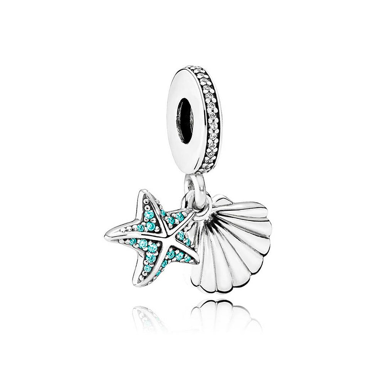 Charm Colgante Pandora Original para Mujer 792076CZF Estrella de Mar Tropical Plata s925 1