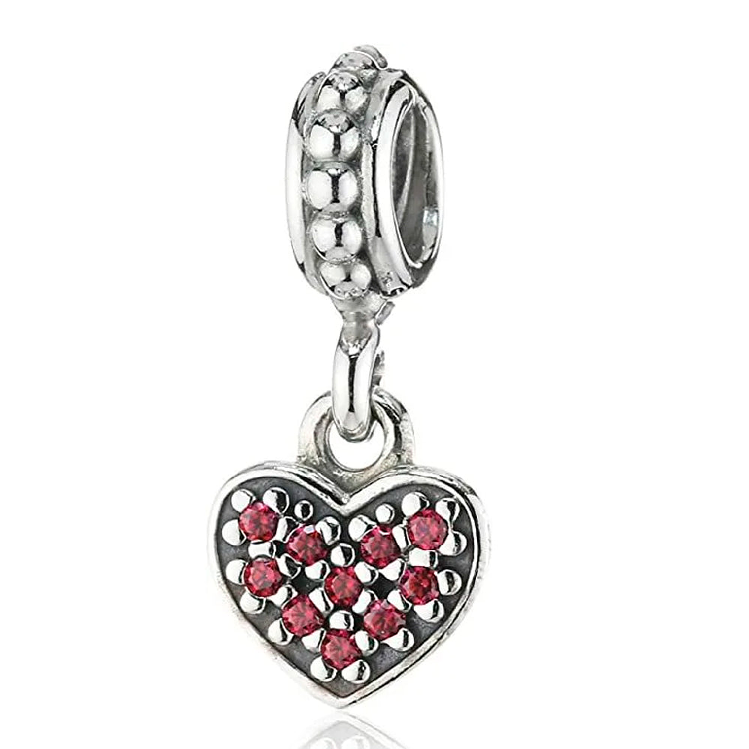 Charm Colgante Pandora Original para Mujer 791023CZR Pave Heart Sterling Plata s925 4