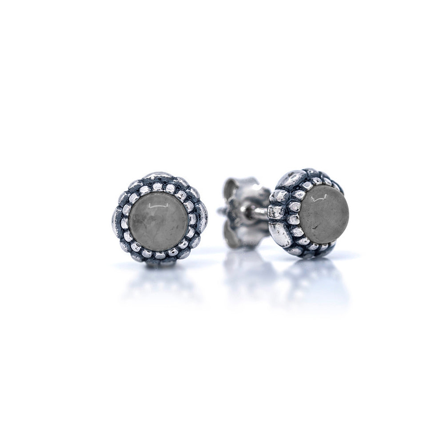 Aretes Pendientes Pandora Cumpleaños Junio - Piedra Lunar 290543MSG Plata 925 1