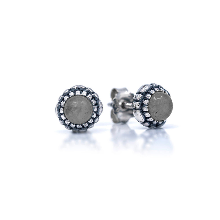 Aretes Pendientes Pandora Cumpleaños Junio - Piedra Lunar 290543MSG Plata 925 1