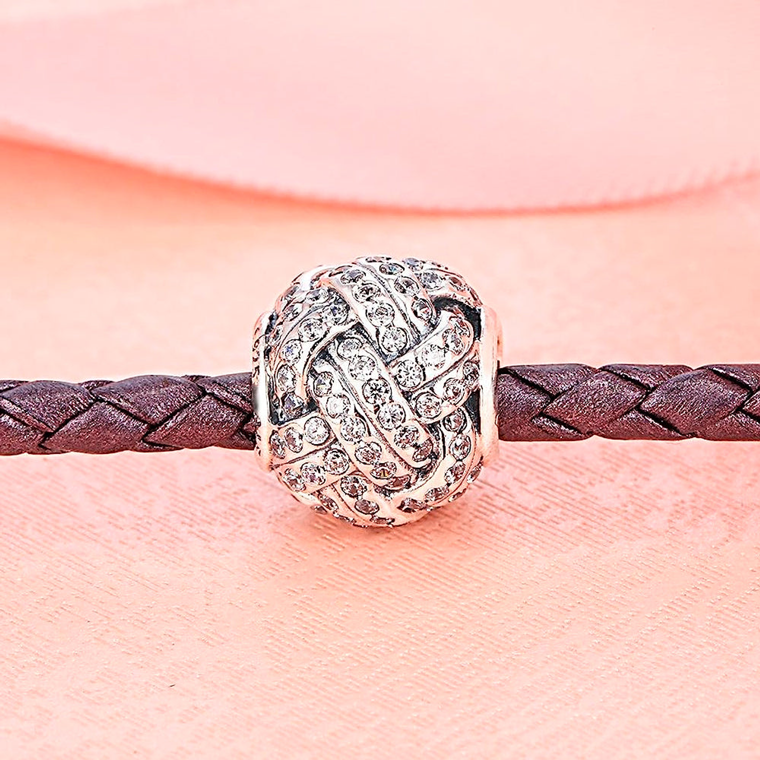 Charm Dije Pandora Original para Mujer 791537CZ Nudo de Amor Brillante Plata s925 3