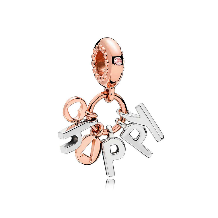 Charm Colgante Pandora Original para Mujer 787017NPO Rose Happy Plata s925 1