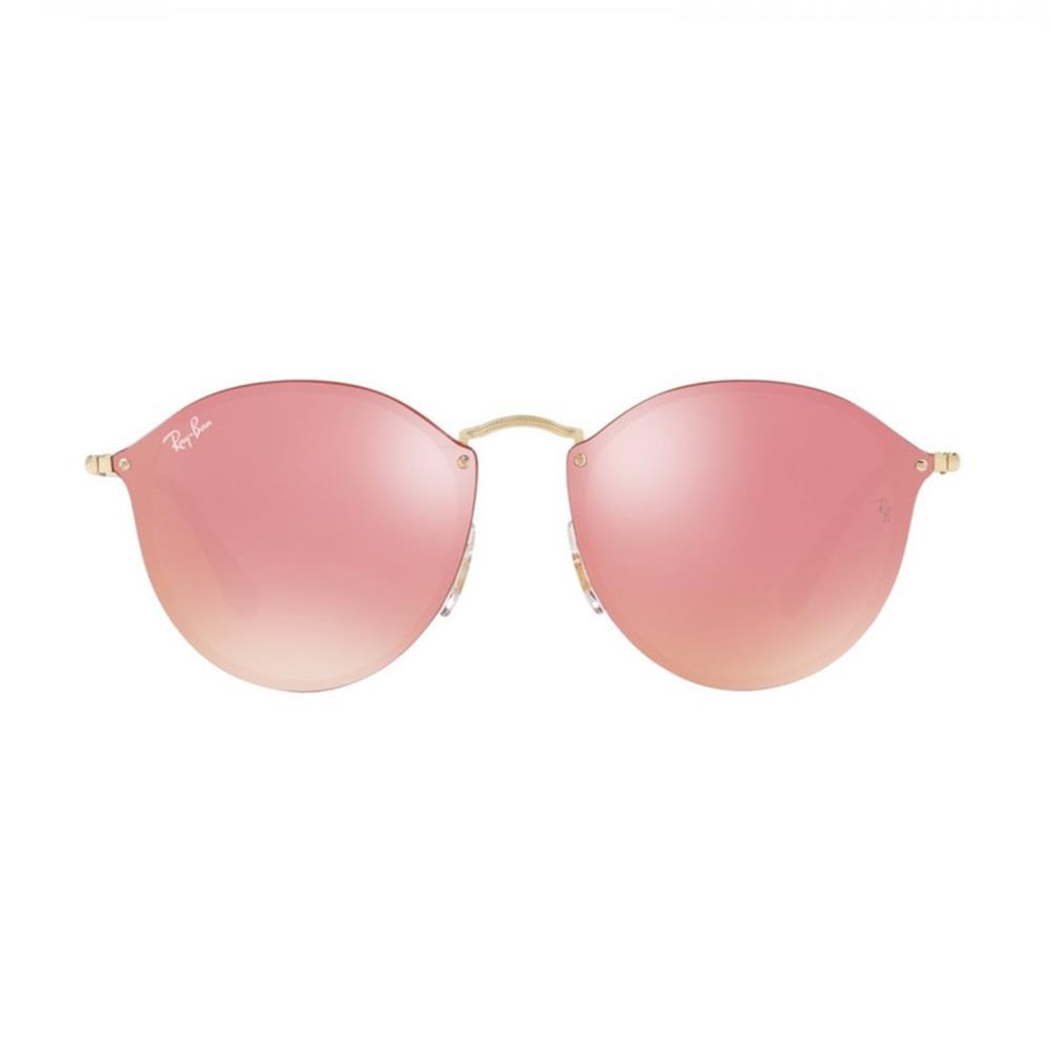 Lentes De Sol Ray Ban Blaze Round RB3574N 001/E4 Pink Mirror 59mm 3