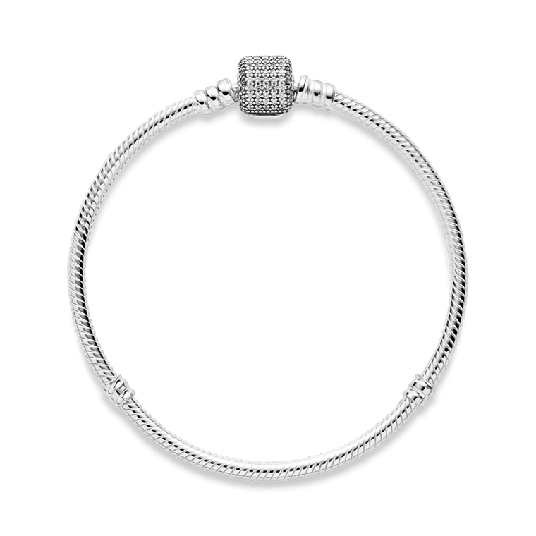 Pulsera Brazalete Pandora Cadena de Serpiente Cierre de Barril 590723CZ Plata 925 Talla 18cm 3