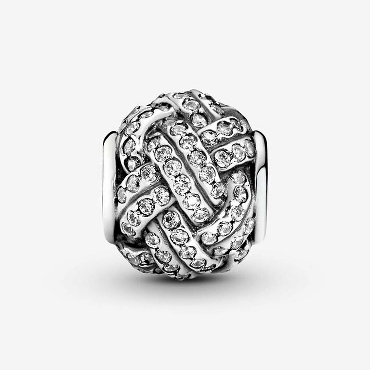 Charm Dije Pandora Original para Mujer 791537CZ Nudo de Amor Brillante Plata s925 4