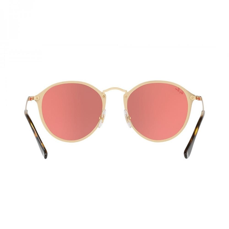 Lentes De Sol Ray Ban Blaze Round RB3574N 001/E4 Pink Mirror 59mm 4
