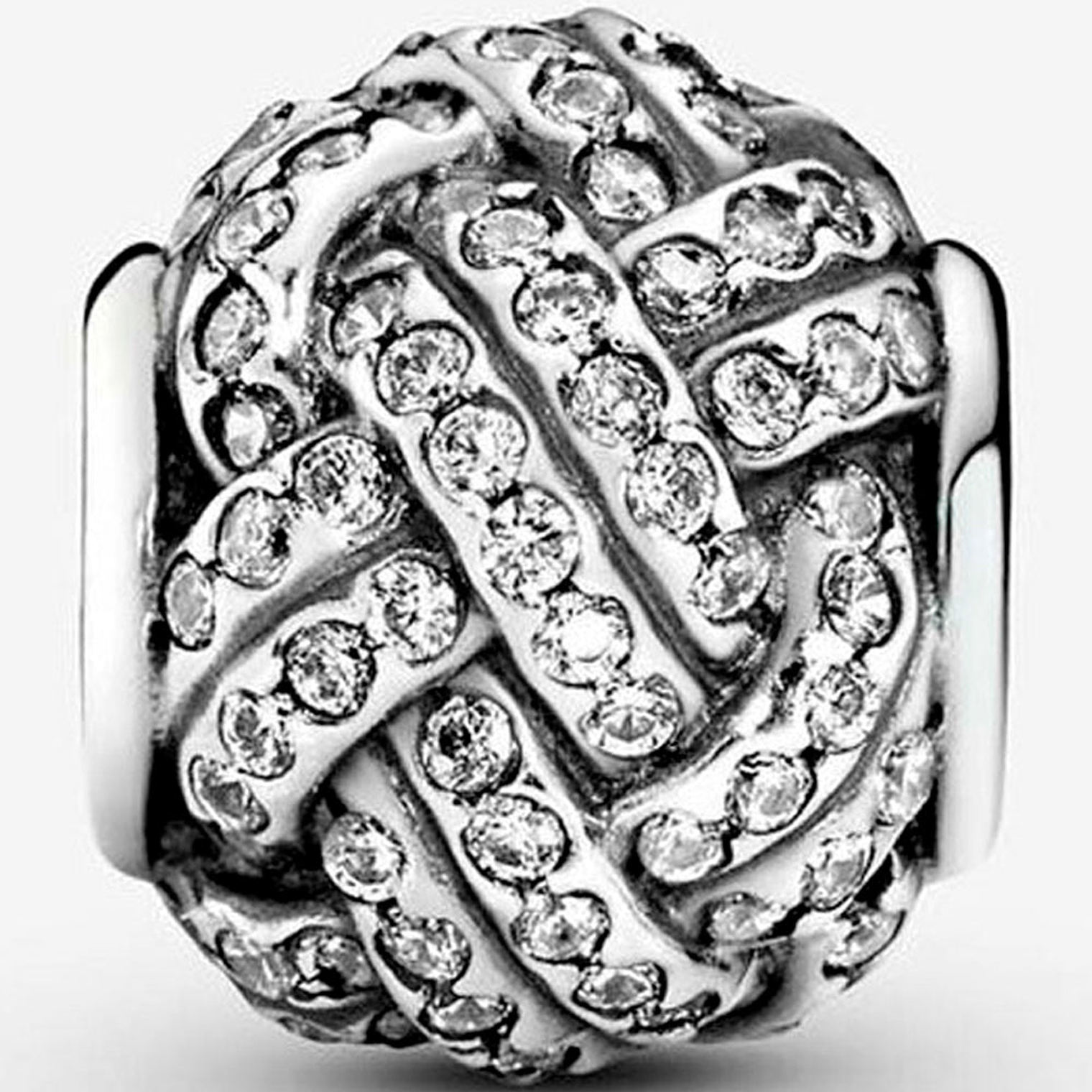 Charm Dije Pandora Original para Mujer 791537CZ Nudo de Amor Brillante Plata s925 5