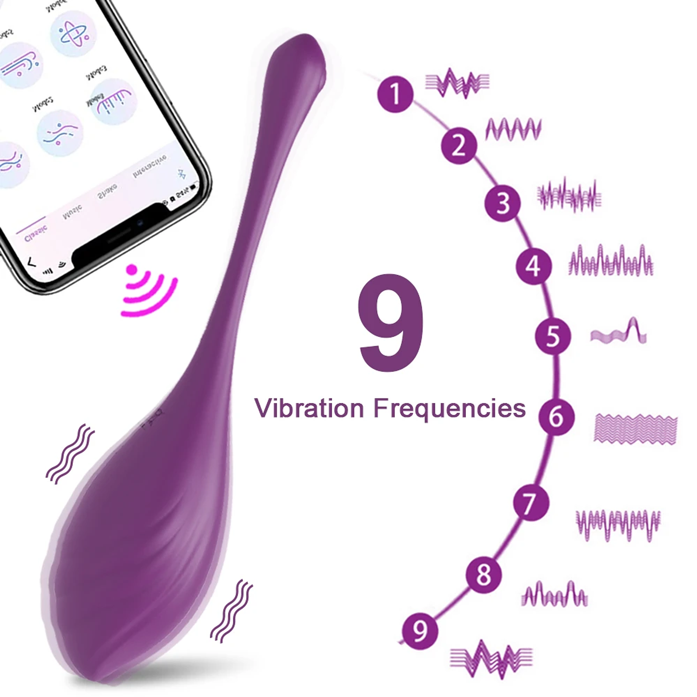 Consolador Vibrador estimulante de Clitoris Bluetooth Tluda TD019 En Silicona Medica 3