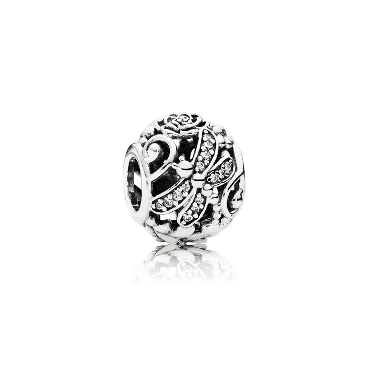 Charm Dije Pandora Original para Mujer 791733CZ Libelulas and Flowers Plata s925 1