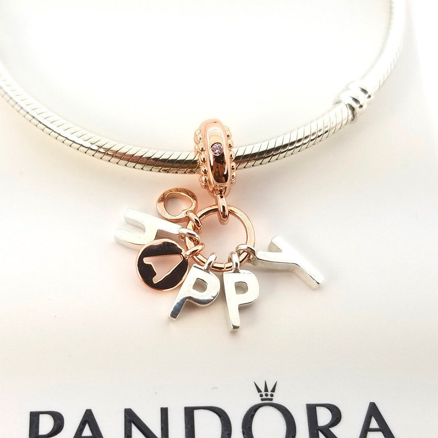 Charm Colgante Pandora Original para Mujer 787017NPO Rose Happy Plata s925 4