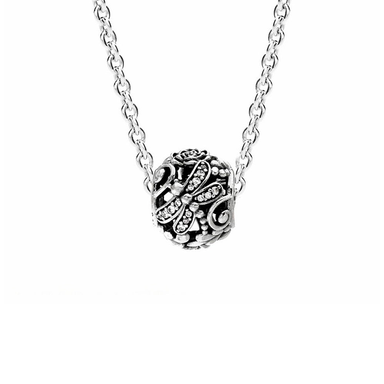 Charm Dije Pandora Original para Mujer 791733CZ Libelulas and Flowers Plata s925 2