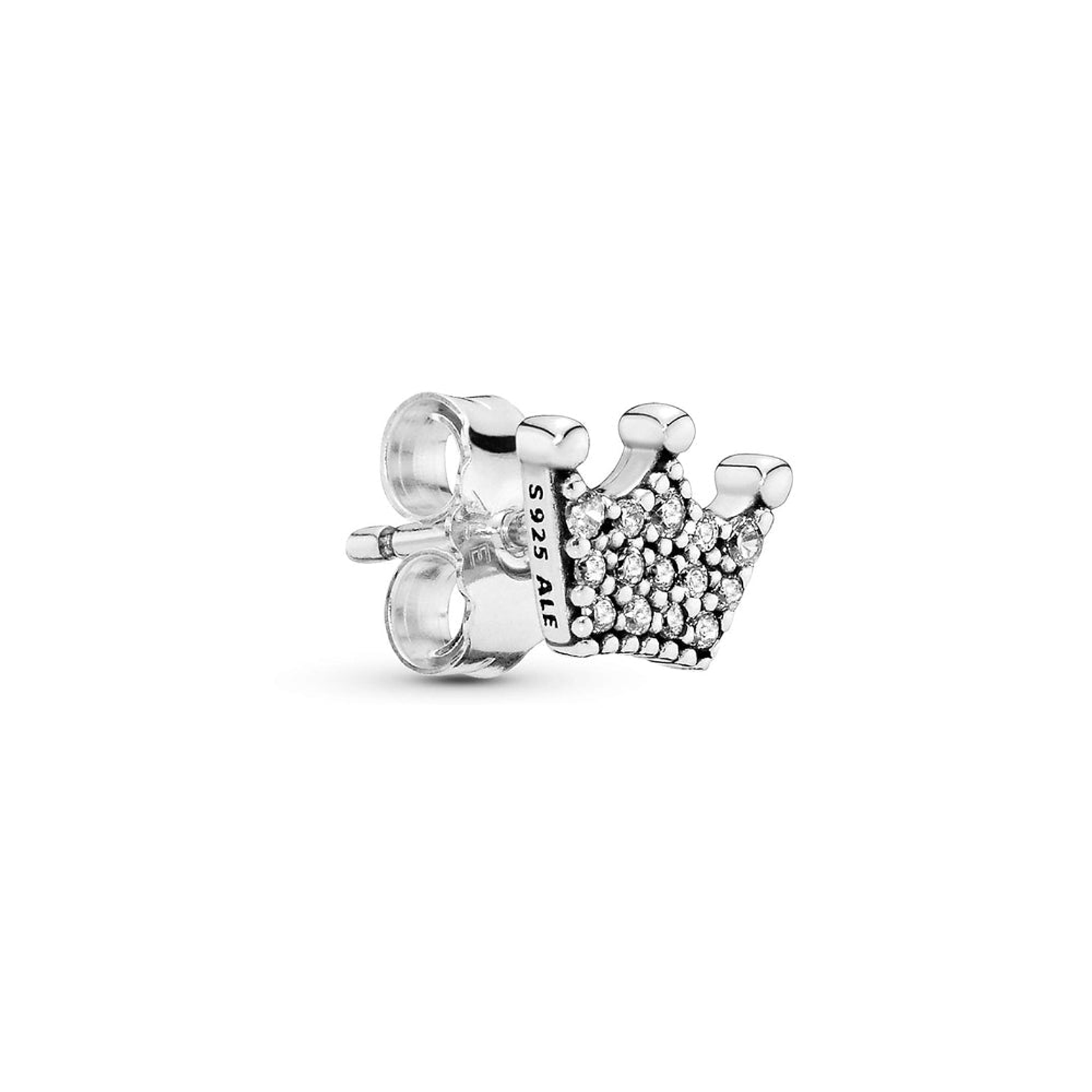 Aretes Pendientes Pandora Tipo Topo Coronas Encantadas Brillantes 297127CZ Plata 925 3