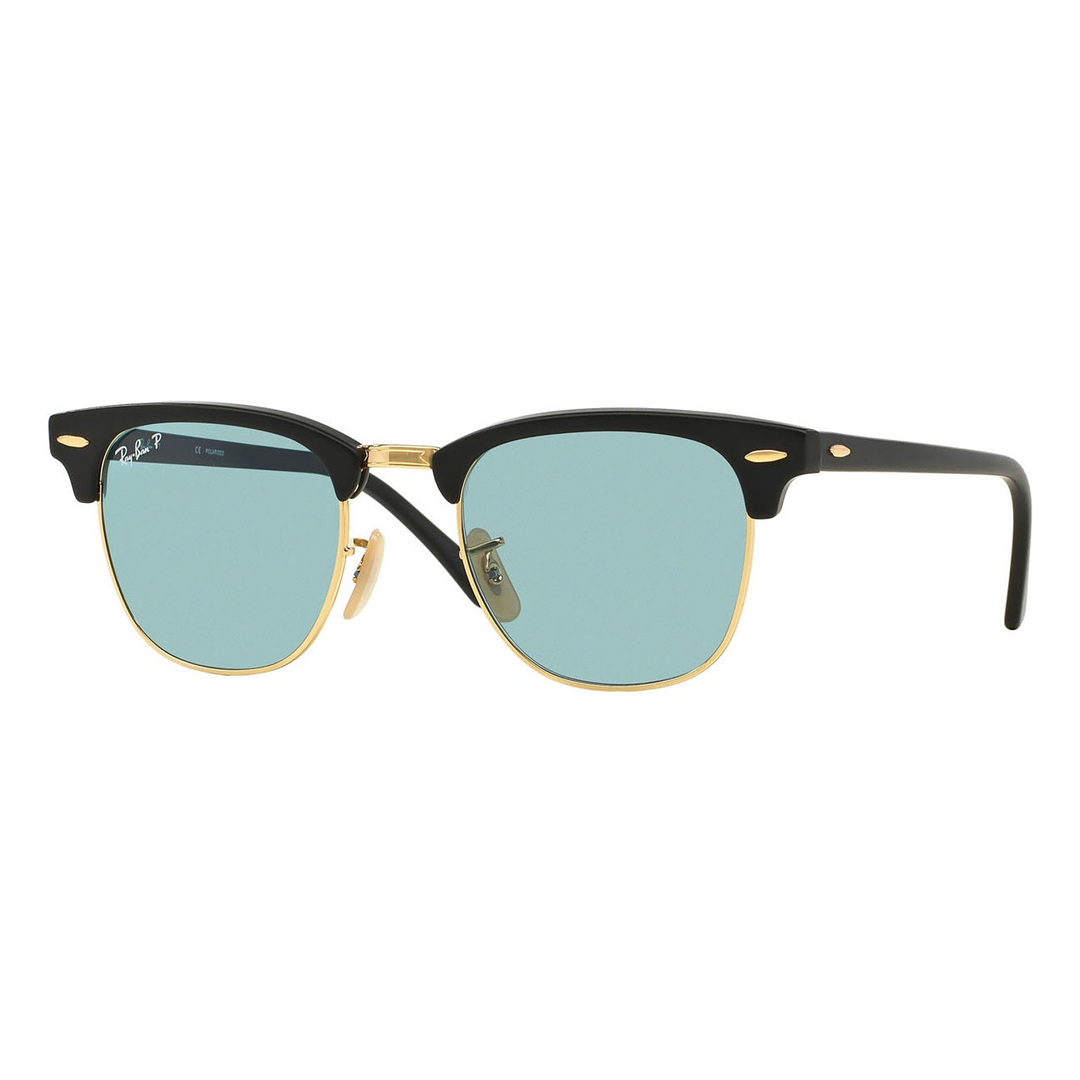 Lentes de Sol Ray Ban Clubmaster Polarizados RB3016 901S3R Color Celeste Talla 51mm 1