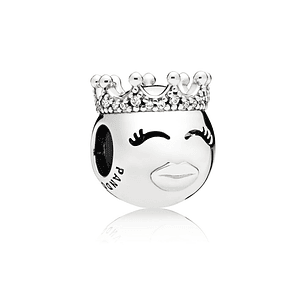 Charm Dije Pandora Original para Mujer 797143CZ Emoji de Princesa Plata 925