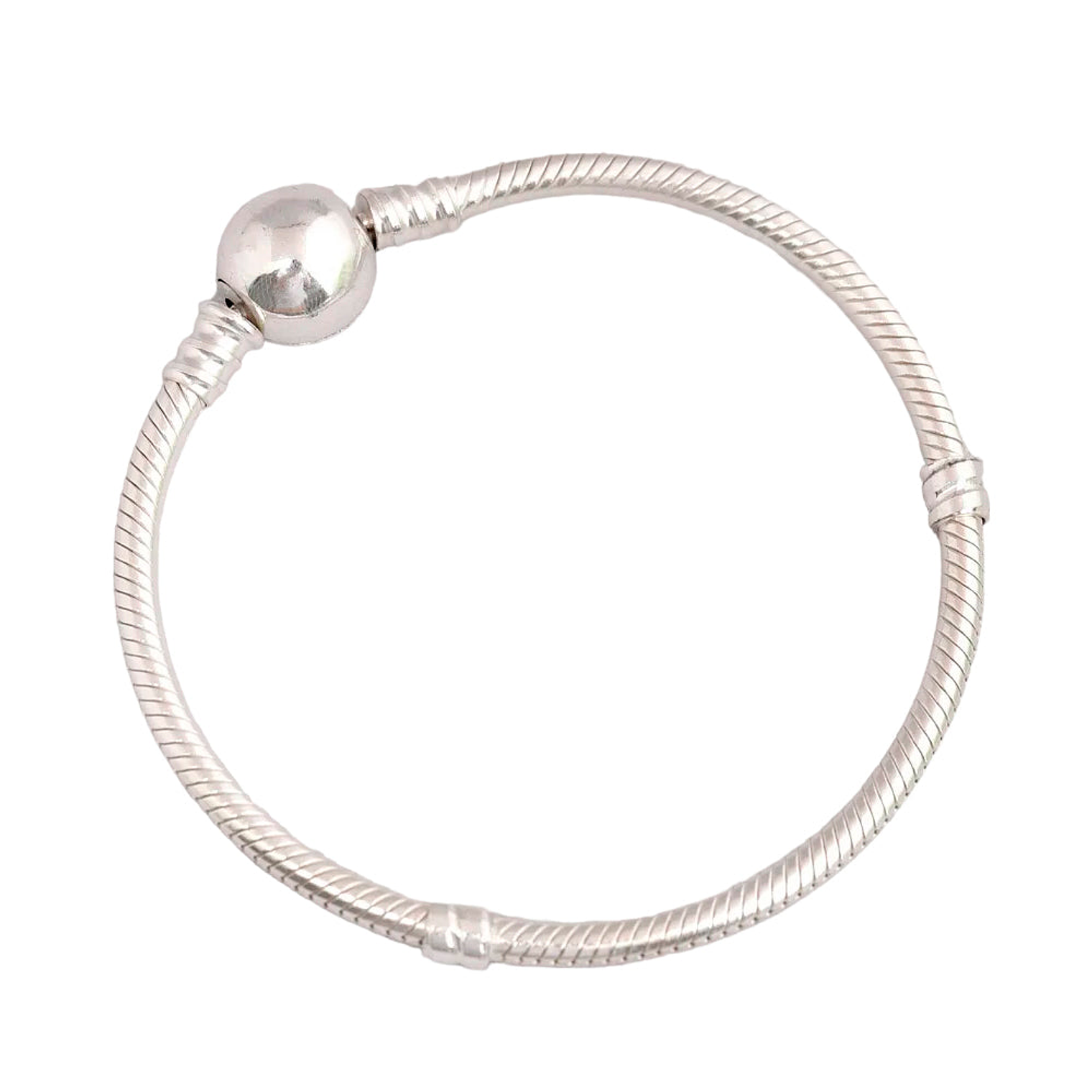 Pulsera Brazalete Pandora Cadena de Serpiente con Cierre de Corazon Rosa 590743PCZ Plata 925 Talla 18cm 4