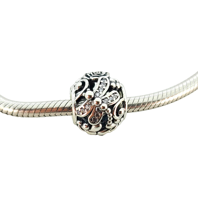 Charm Dije Pandora Original para Mujer 791733CZ Libelulas and Flowers Plata s925 5