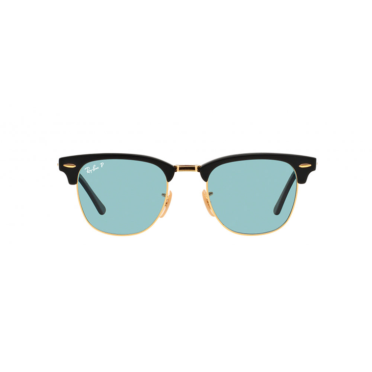 Lentes de Sol Ray Ban Clubmaster Polarizados RB3016 901S3R Color Celeste Talla 51mm 4