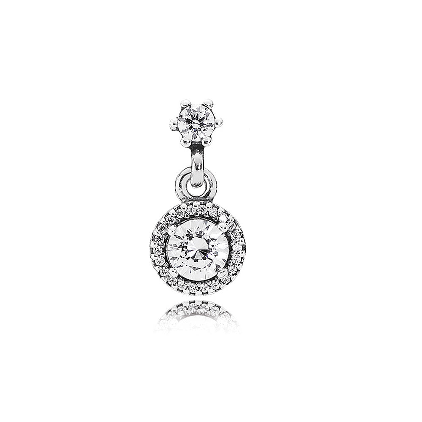 Aretes Pendientes Pandora Estilo Colgante Elegancia Clasica 290594CZ Plata 925 2