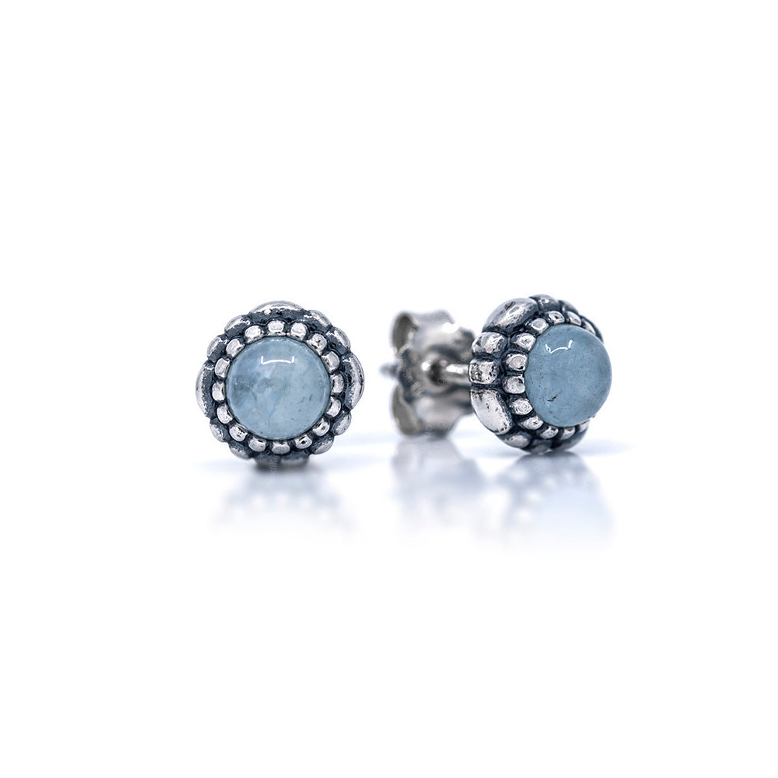 Aretes Pendientes Pandora Cumpleaños Marzo - Aguamarina 290543AQ Plata 925 1