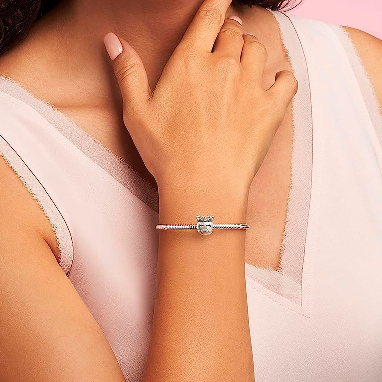 Charm Dije Pandora Original para Mujer 797143CZ Emoji de Princesa Plata 925 5