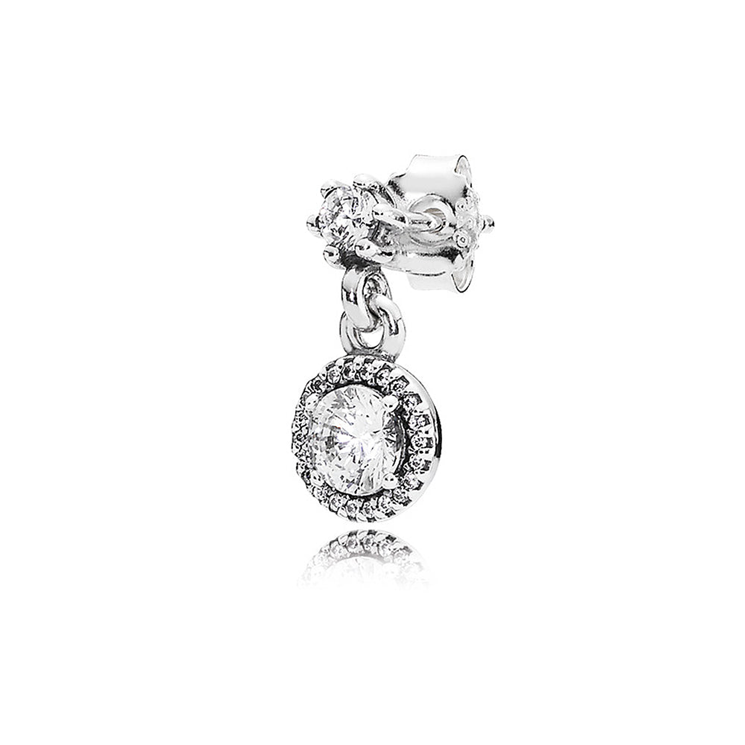 Aretes Pendientes Pandora Estilo Colgante Elegancia Clasica 290594CZ Plata 925 4