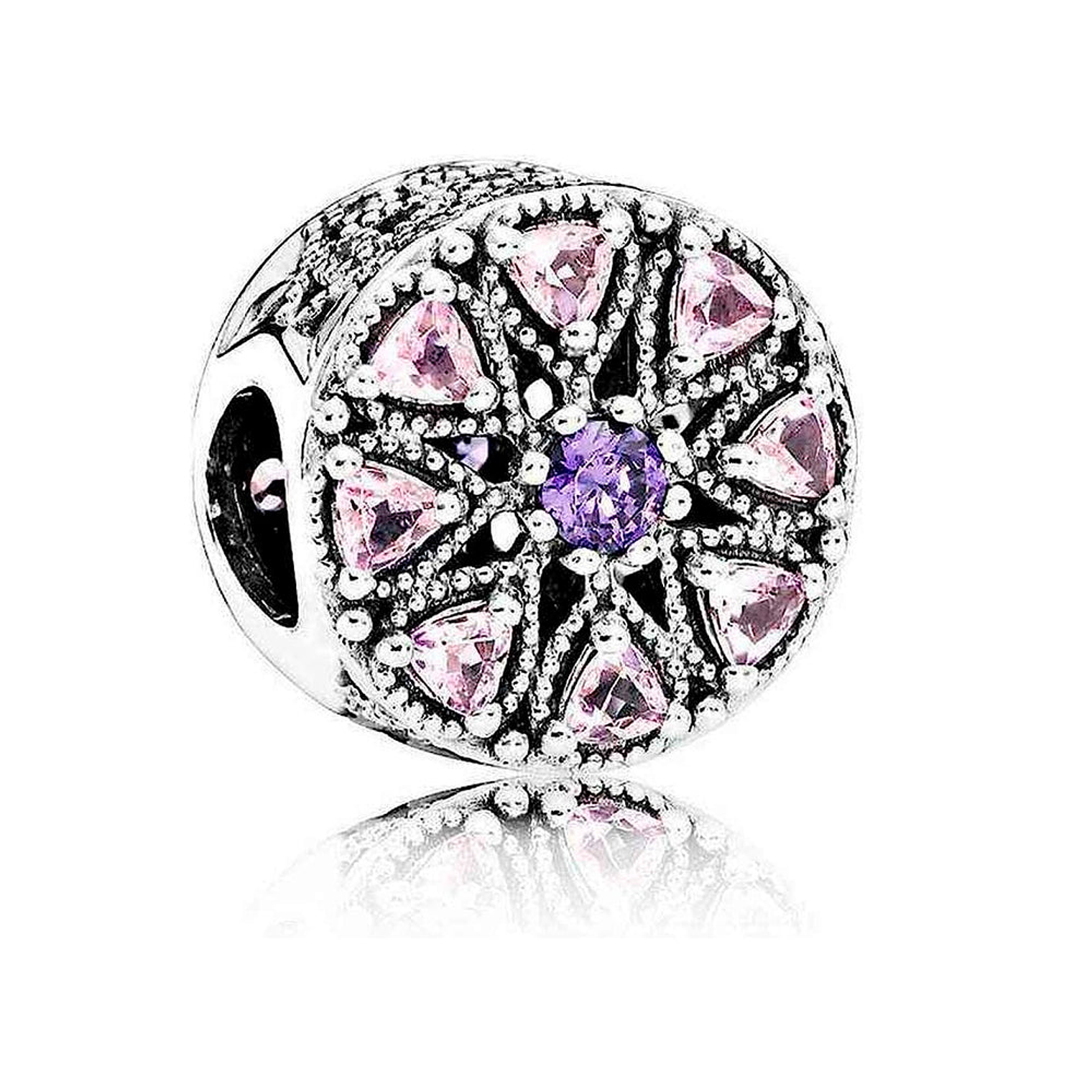 Charm Dije Pandora Original para Mujer 791974NPRMX Medallon Reluciente Plata s925 1