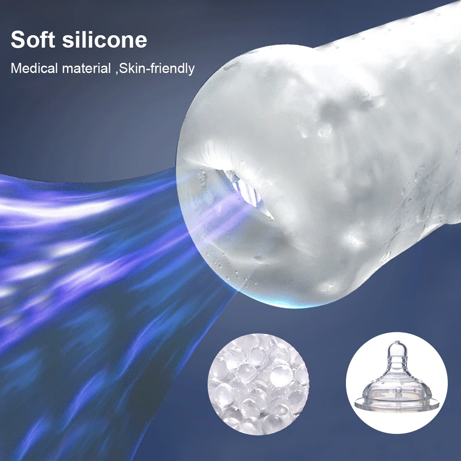 Masturbador Masculino de Succion con 7 modalidades Pomfw FJB-BS En Silicona Medica 5