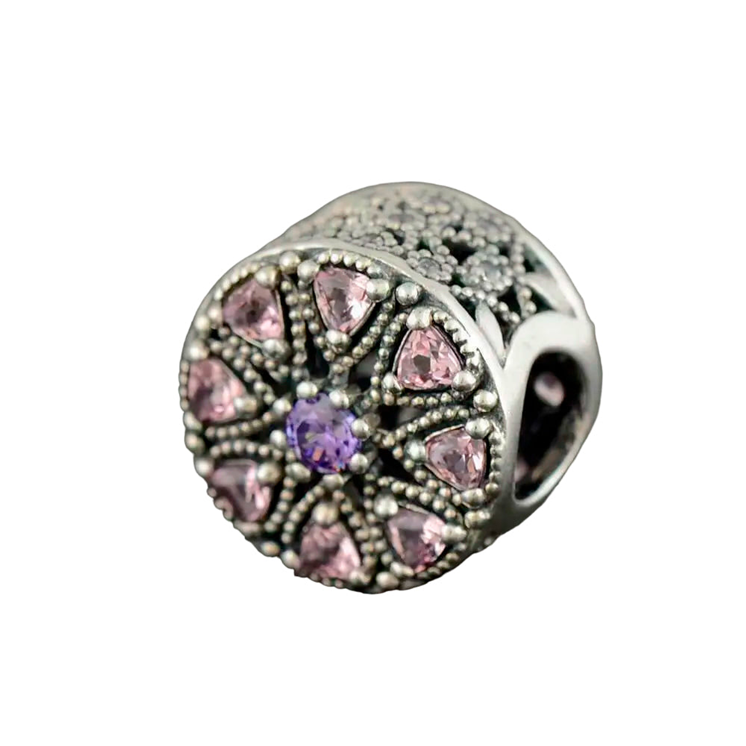 Charm Dije Pandora Original para Mujer 791974NPRMX Medallon Reluciente Plata s925 3