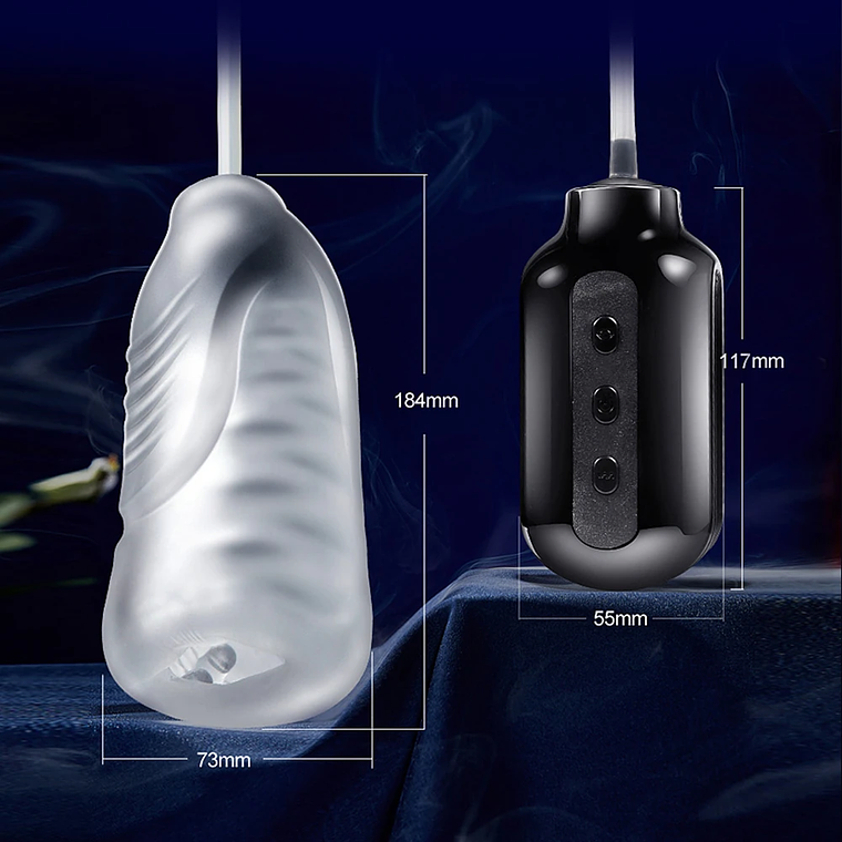 Masturbador Masculino de Succion con 7 modalidades Pomfw FJB-BS En Silicona Medica 6