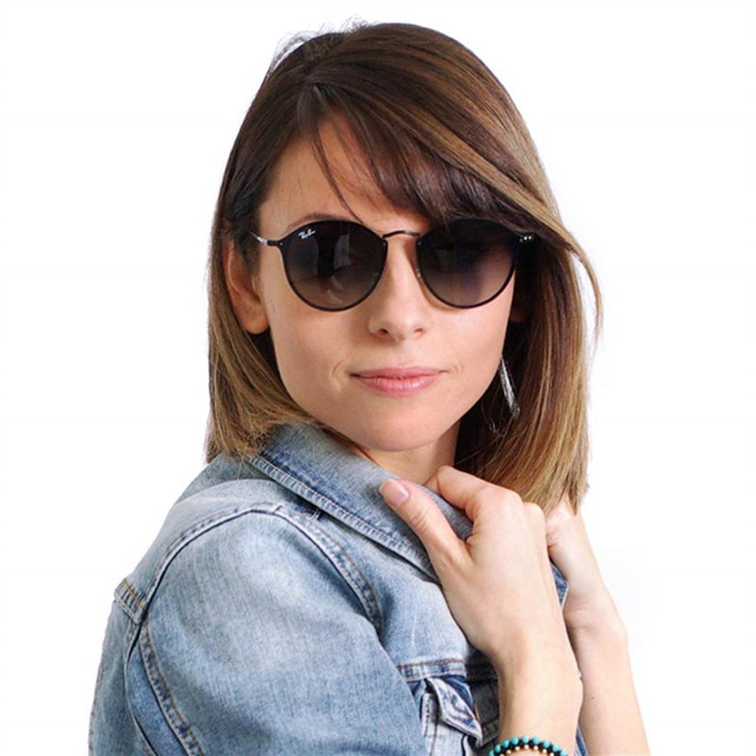 Lentes de Sol Ray Ban Round Blaze RB3574N 004/13 Color Marron Talla 59mm 5