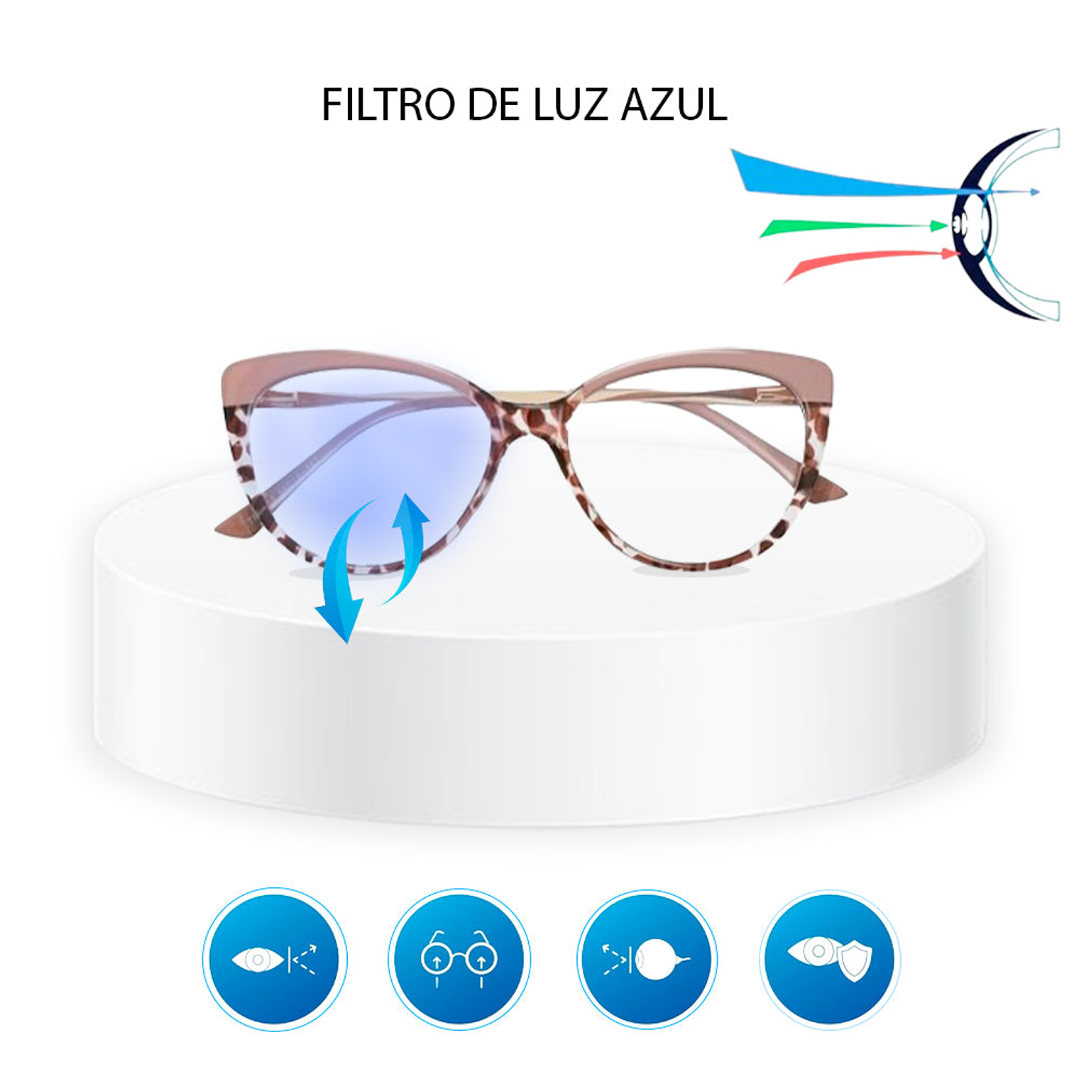 Lentes Oftalmicos Genericos con Bloqueo de Luz SJZZKCJ Color Dorado Talla 51mm 5