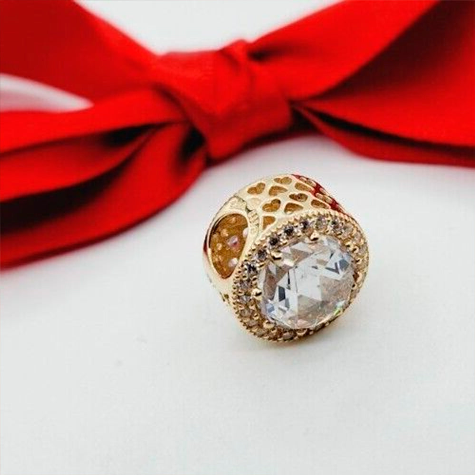 Charm Dije Pandora Original para Mujer 750843CZ Simbolo del Conocimiento Oro 14k 5