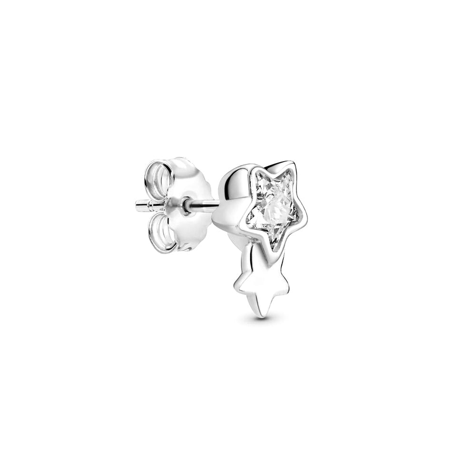 Aretes Pendientes Pandora Tipo Topo Estrellas Gemelas 290598CZ Plata 925 3