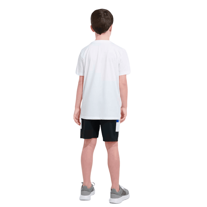 Short Adidas Original GB8939 Corto con Bloques de Color Negro y Azul Para Niños Talla M 7