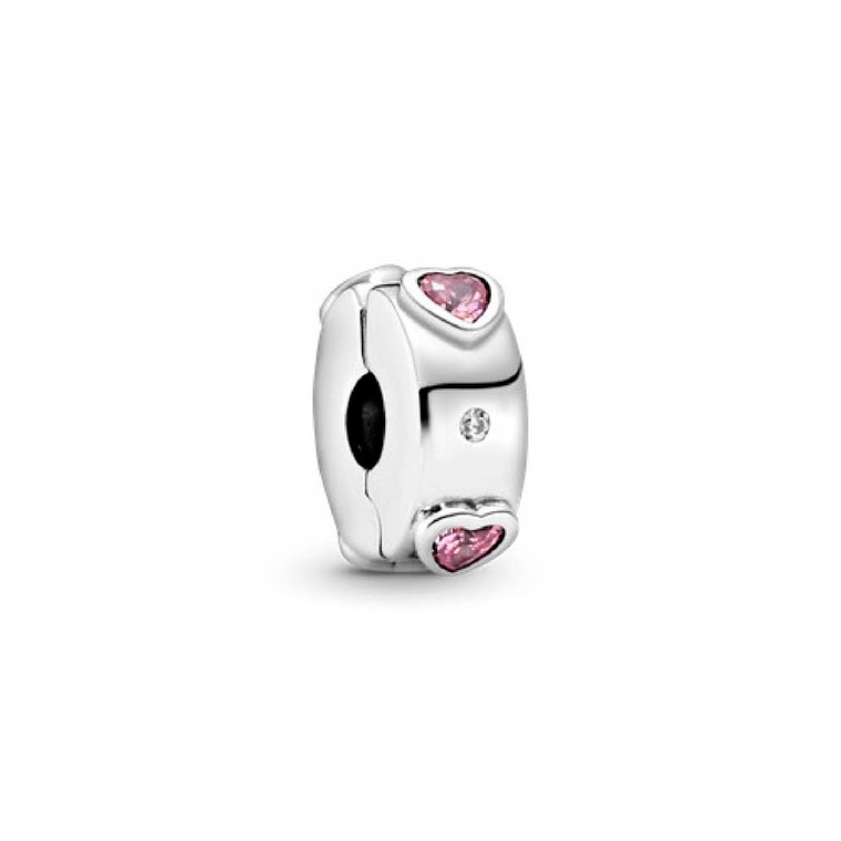 Clip Pandora Original para Mujer 796591FPC Sparklin Pink Herats s925 1