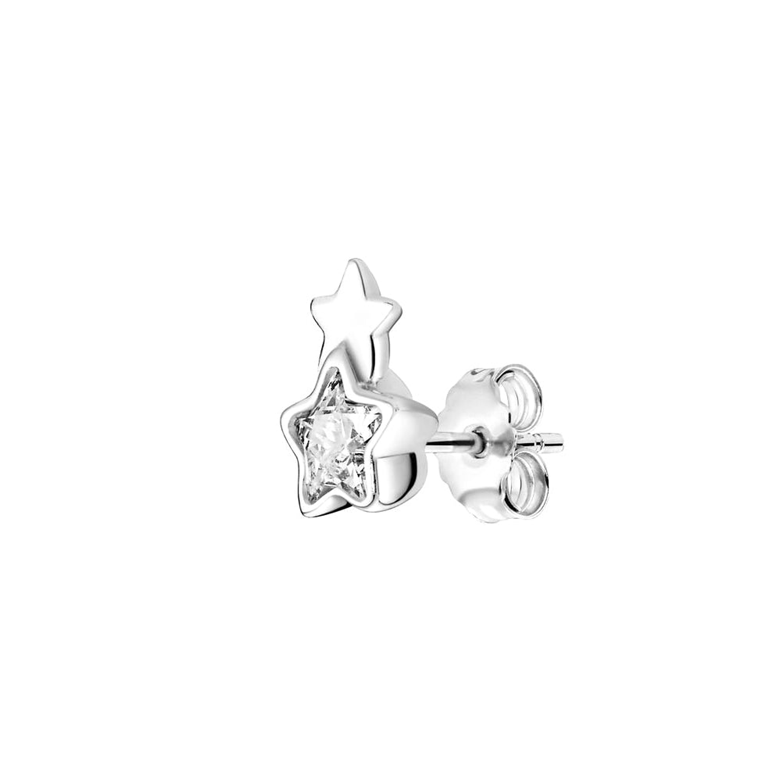 Aretes Pendientes Pandora Tipo Topo Estrellas Gemelas 290598CZ Plata 925 5