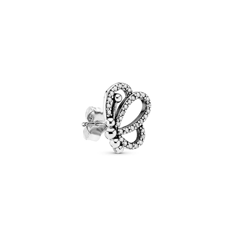 Aretes Pendientes Pandora Contorno de Mariposa Circonita Cubica 297912CZ Plata 925 3
