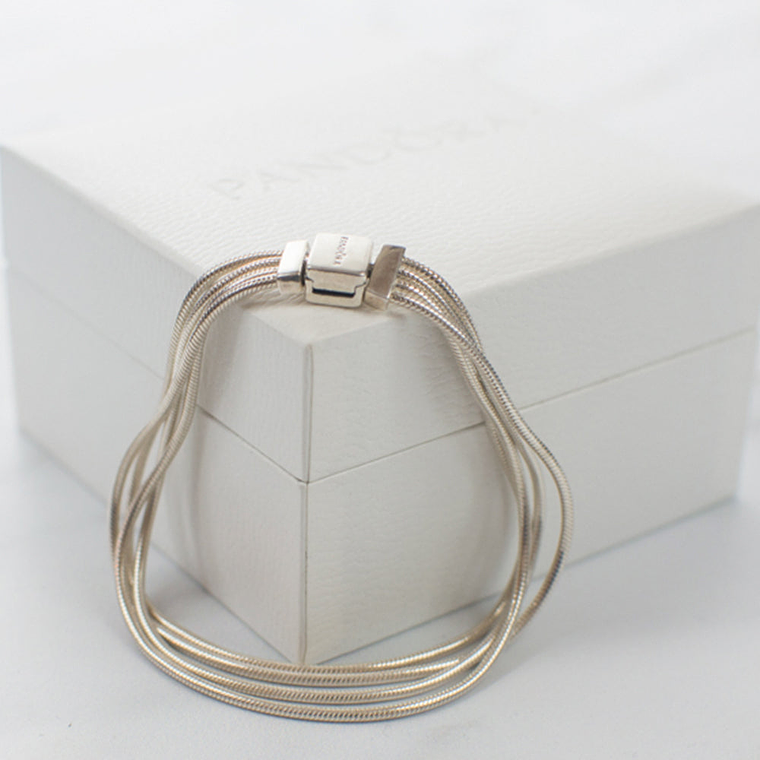 Pulsera Brazalete Pandora Reflexions Cierre de Broche Multiples Cadenas 597943 Plata 925 Talla 18cm 5