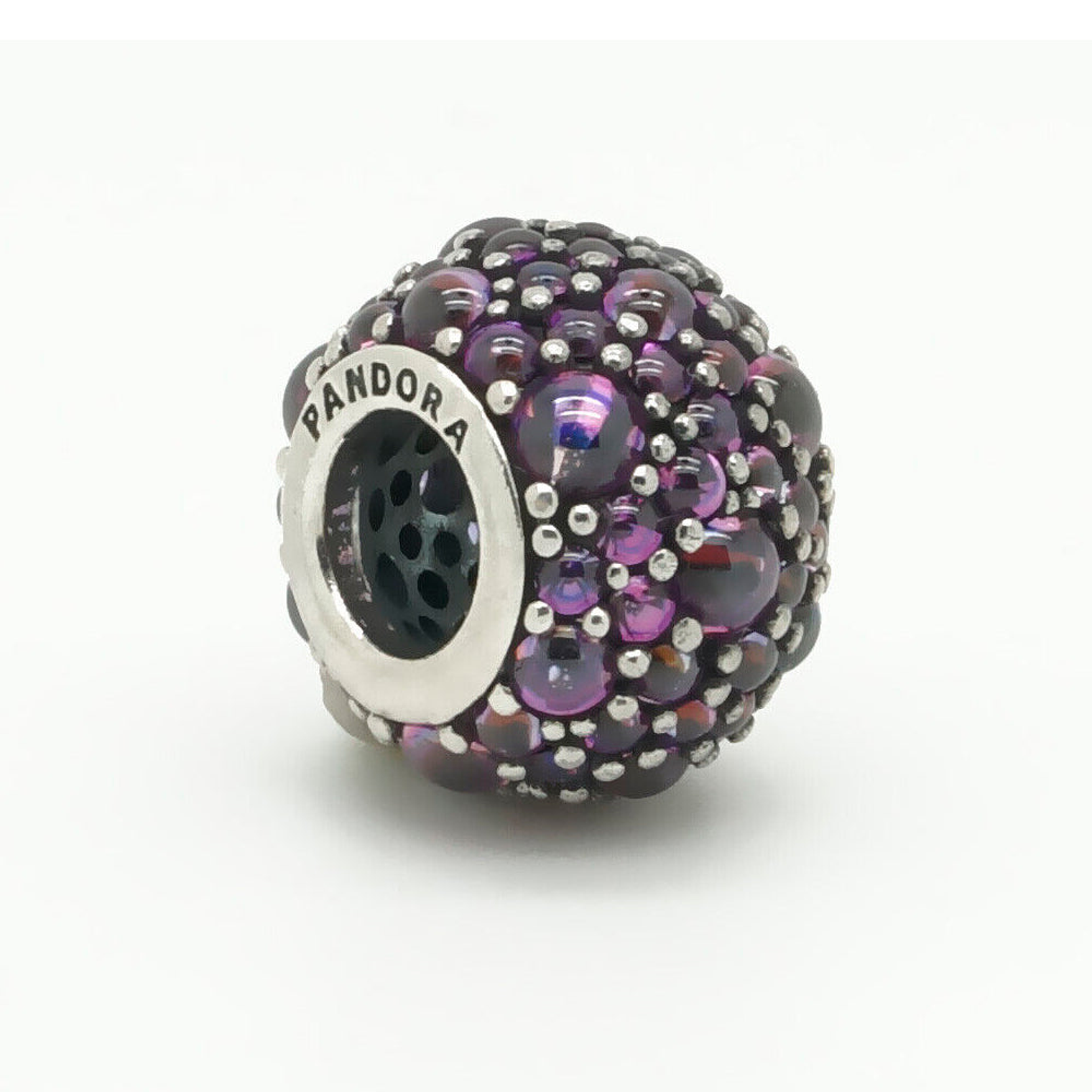 Charm Dije Pandora Original para Mujer 791755CFP Gotas Purpuras Brillantes Plata s925 3