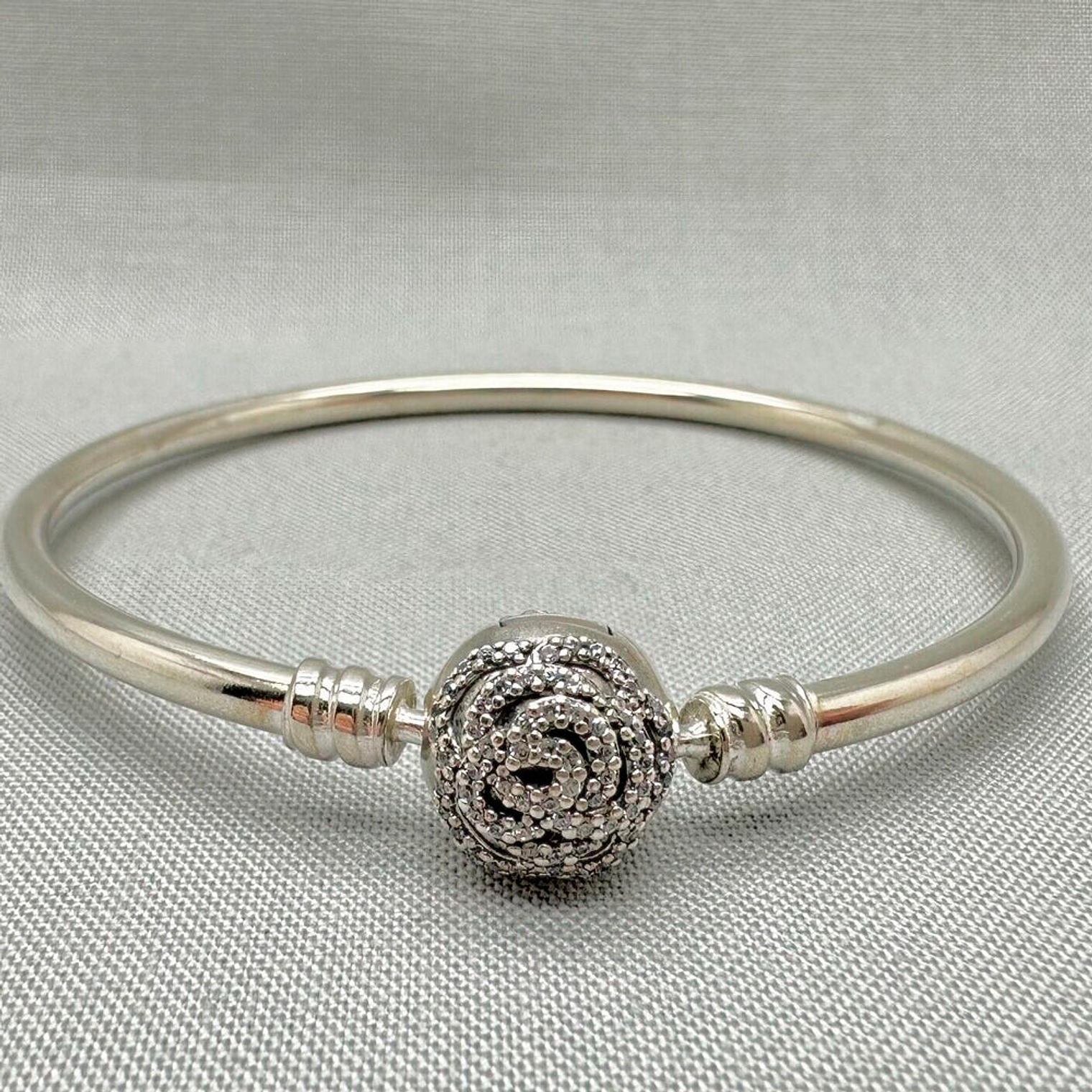 Pulsera Brazalete Pandora con Diseño Disney La Bella y La Bestia 590748CZ Plata 925 Talla 18cm 4