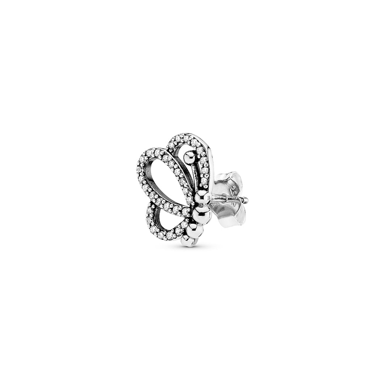 Aretes Pendientes Pandora Contorno de Mariposa Circonita Cubica 297912CZ Plata 925 4