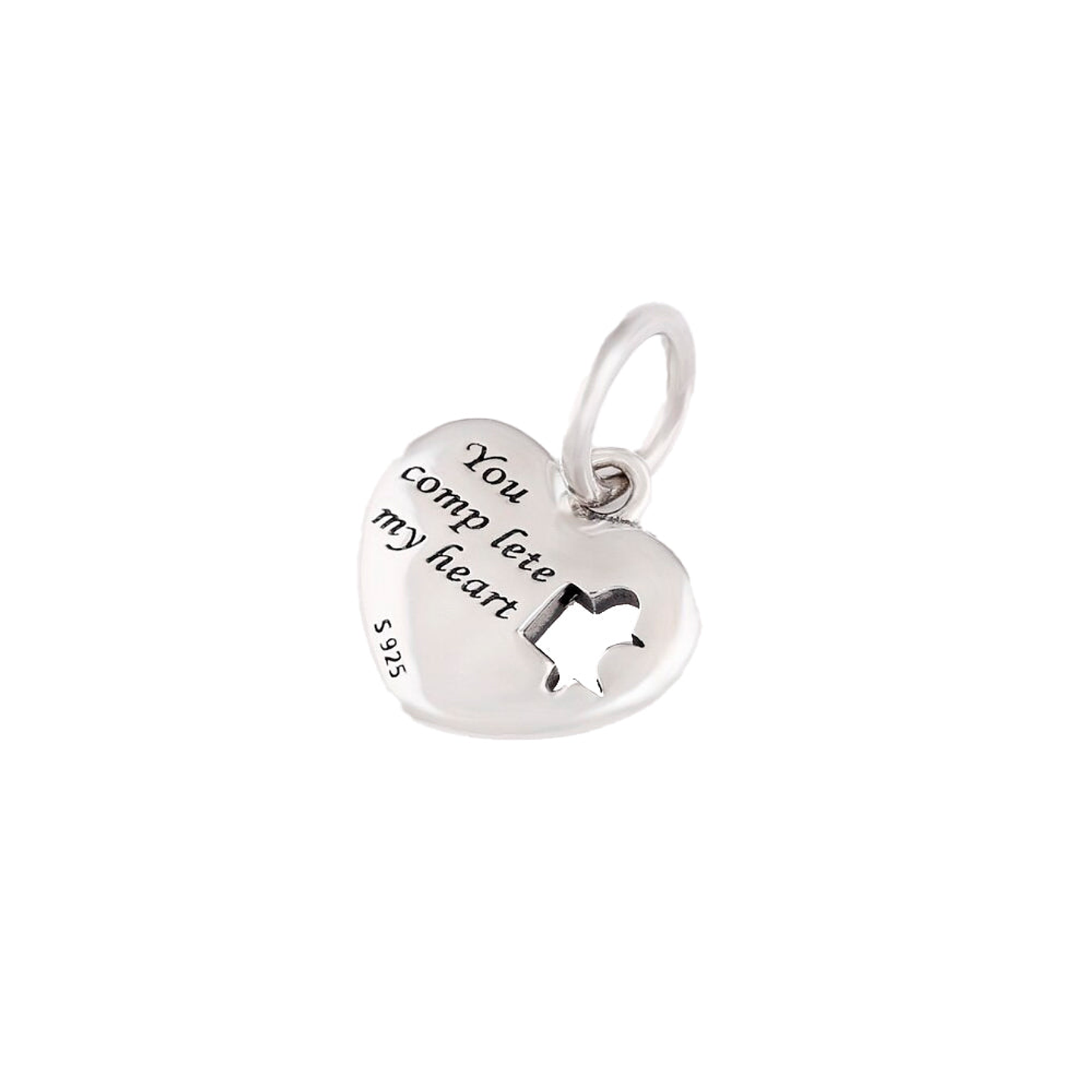 Charm Colgante Pandora Original para Mujer 791522EN68 Completa mi Corazón Plata s925 2