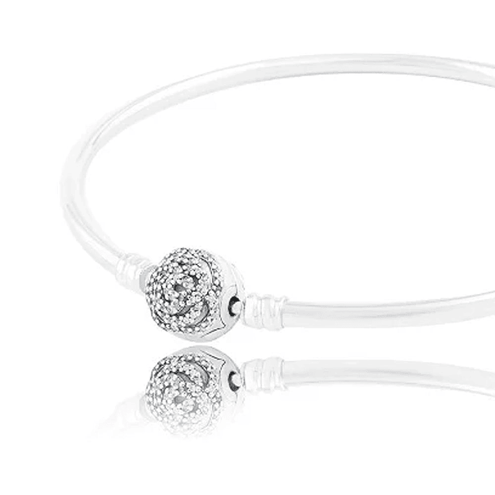 Pulsera Brazalete Pandora con Diseño Disney La Bella y La Bestia 590748CZ Plata 925 Talla 18cm 5