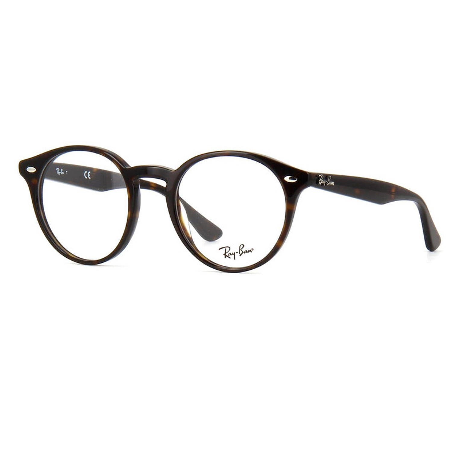 Montura de Lentes de Medida Ray Ban Round RB2180V2012 Color Marrón Talla 49mm 1