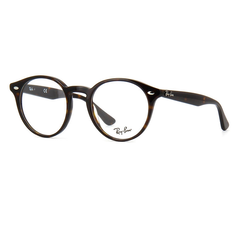 Montura de Lentes de Medida Ray Ban Round RB2180V2012 Color Marrón Talla 49mm 1