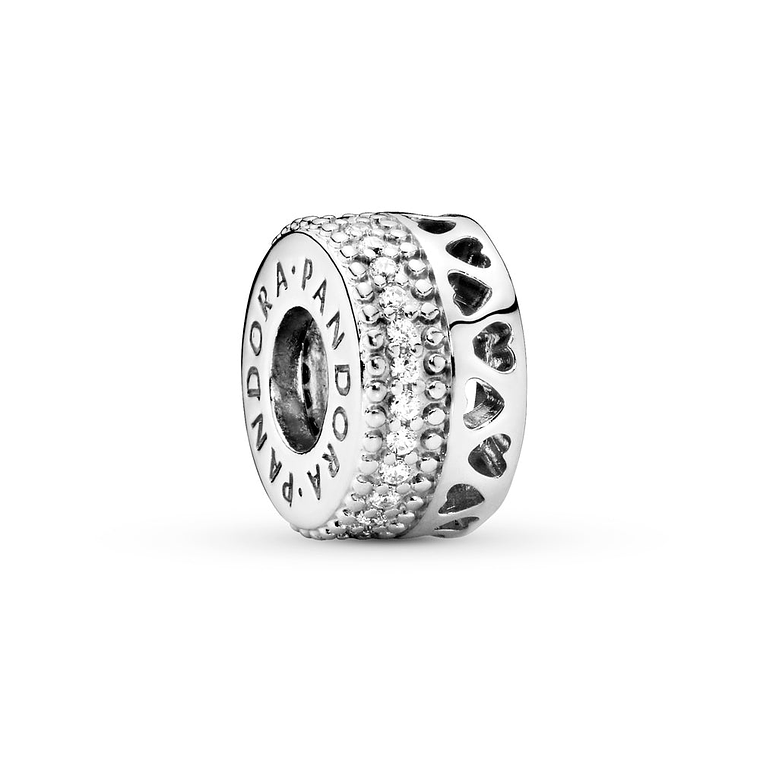 Clip Pandora Original para Mujer 797415CZ Colgante Espaciador de Corazones s925 1