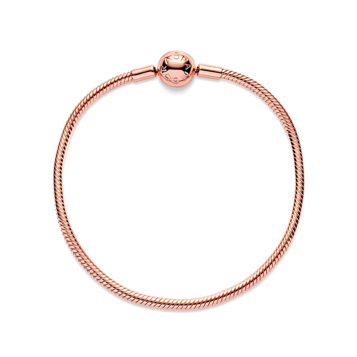 Pulsera Brazalete Pandora Moments Rose Cadena de Serpiente 580728 Plata 925 Talla 18cm 3